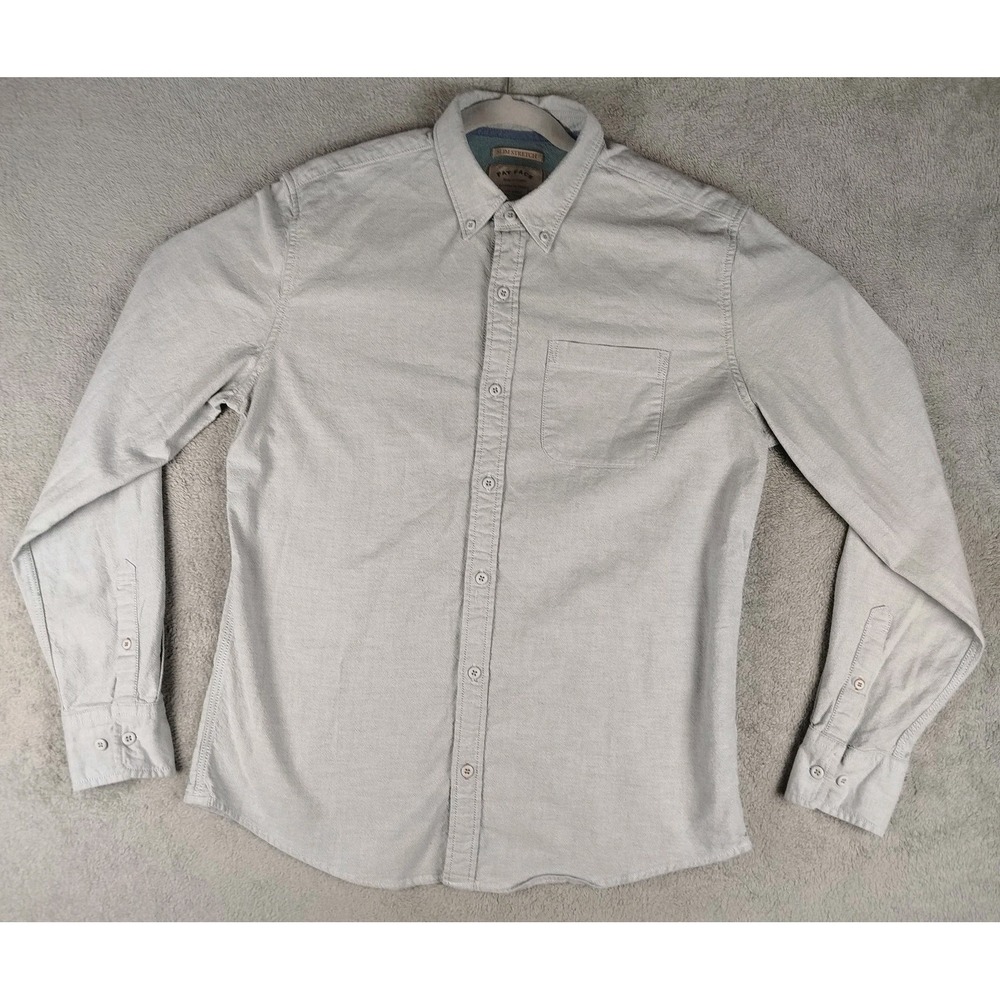 Fat Face Button Oxford Gray‎ Shirt Mens Medium Regular Long Sleeves Button Up